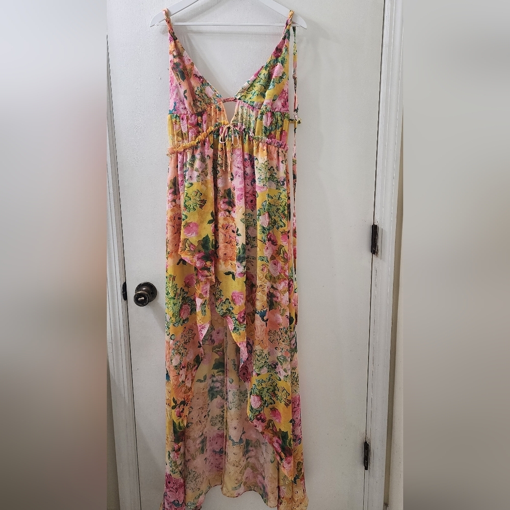 For love & lemons long dress, size medium, floral.